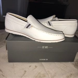 Stacy Adams white loafers
